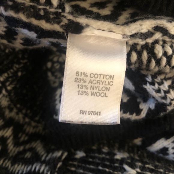 J.Jill Black and Cream Long Sweater - Picture 5 of 6